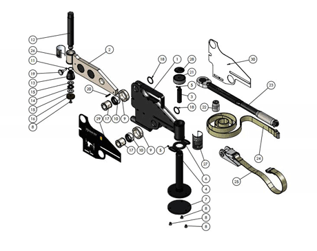 FA9TE Flange Aligning Tool Repair Parts Diagram Repair parts for the FA4TM Flange Alignment Tool